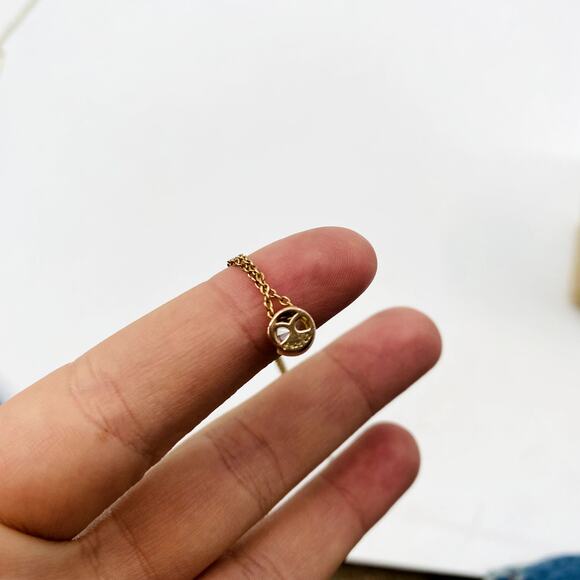 925 Cubic Zirconia Pendant Gold Necklace - Picture 4 of 4